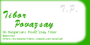 tibor povazsay business card